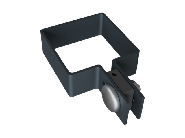 Endklemme für Pfosten ZnPVC 60x60mm Anthrazit